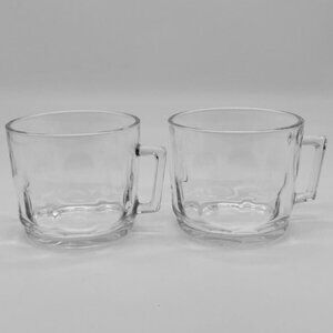 Elegant Clear Glass Coffee Mug Set